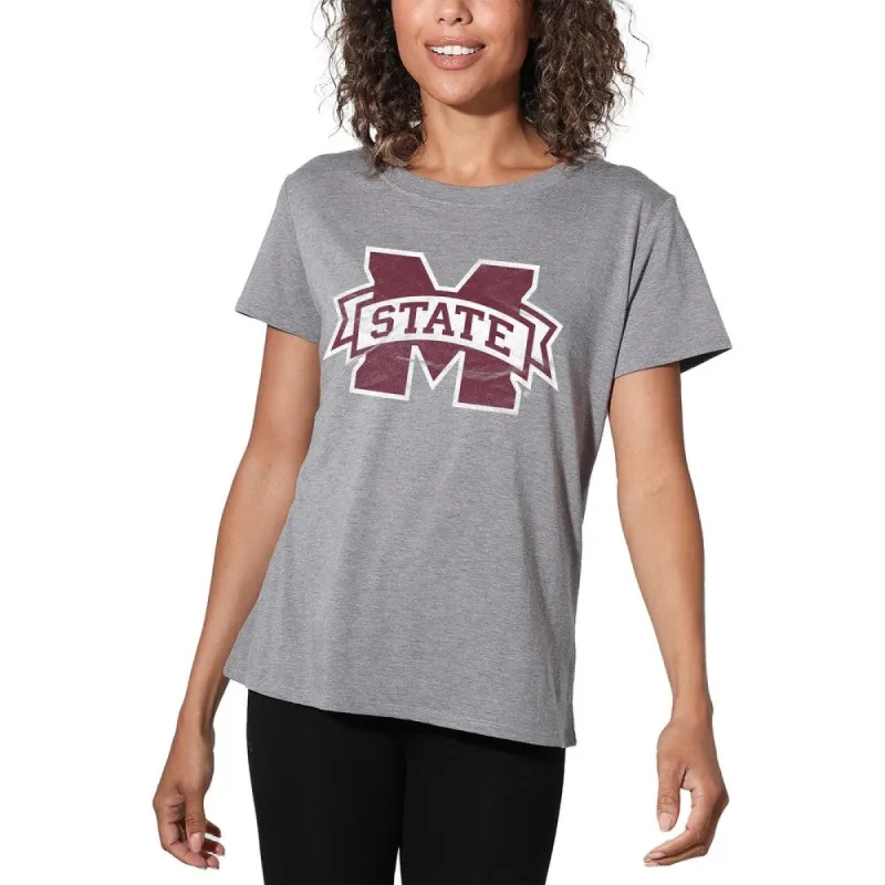 Mississippi State University Distressed Primary Women's Loose T Shirt sold by Zulily