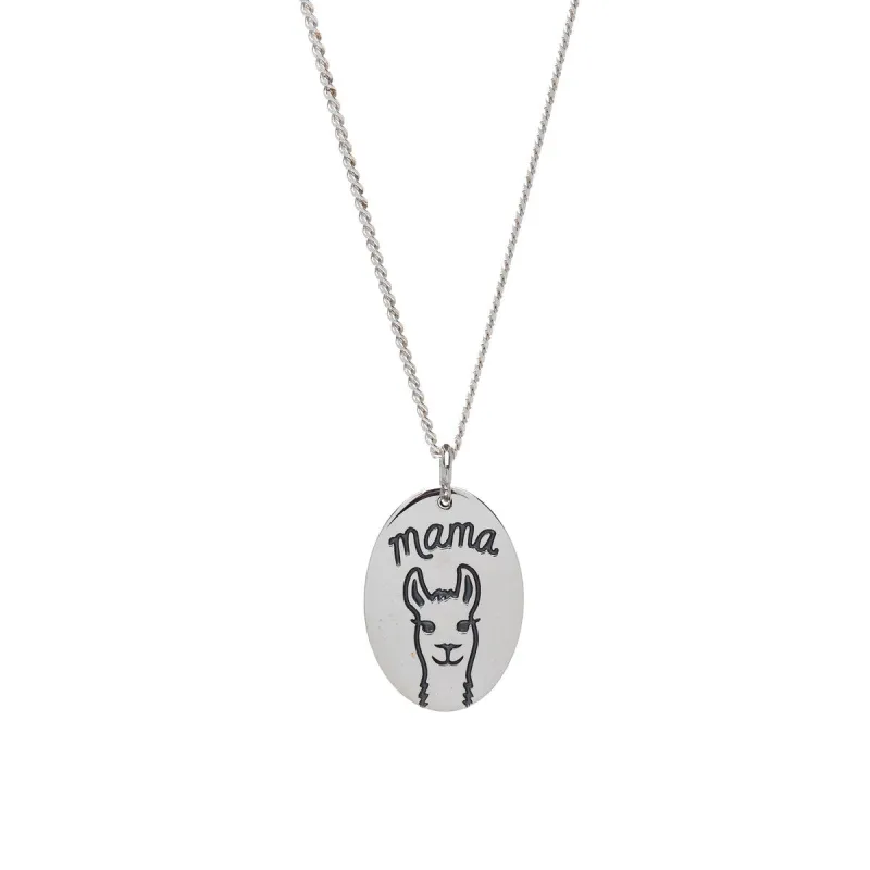 Sterling Silver 'Mama Llama' Pendant Necklace - White sold by Zulily