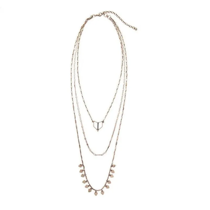 Goldtone Layered Necklace - White sold by Zulily