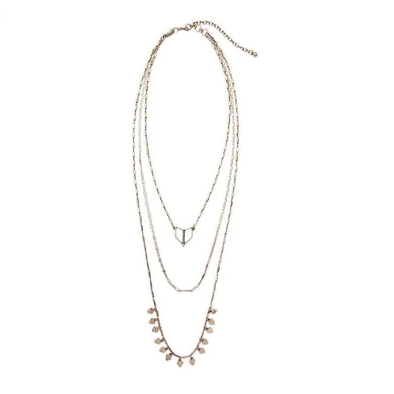 Goldtone Layered Necklace - White sold by Zulily