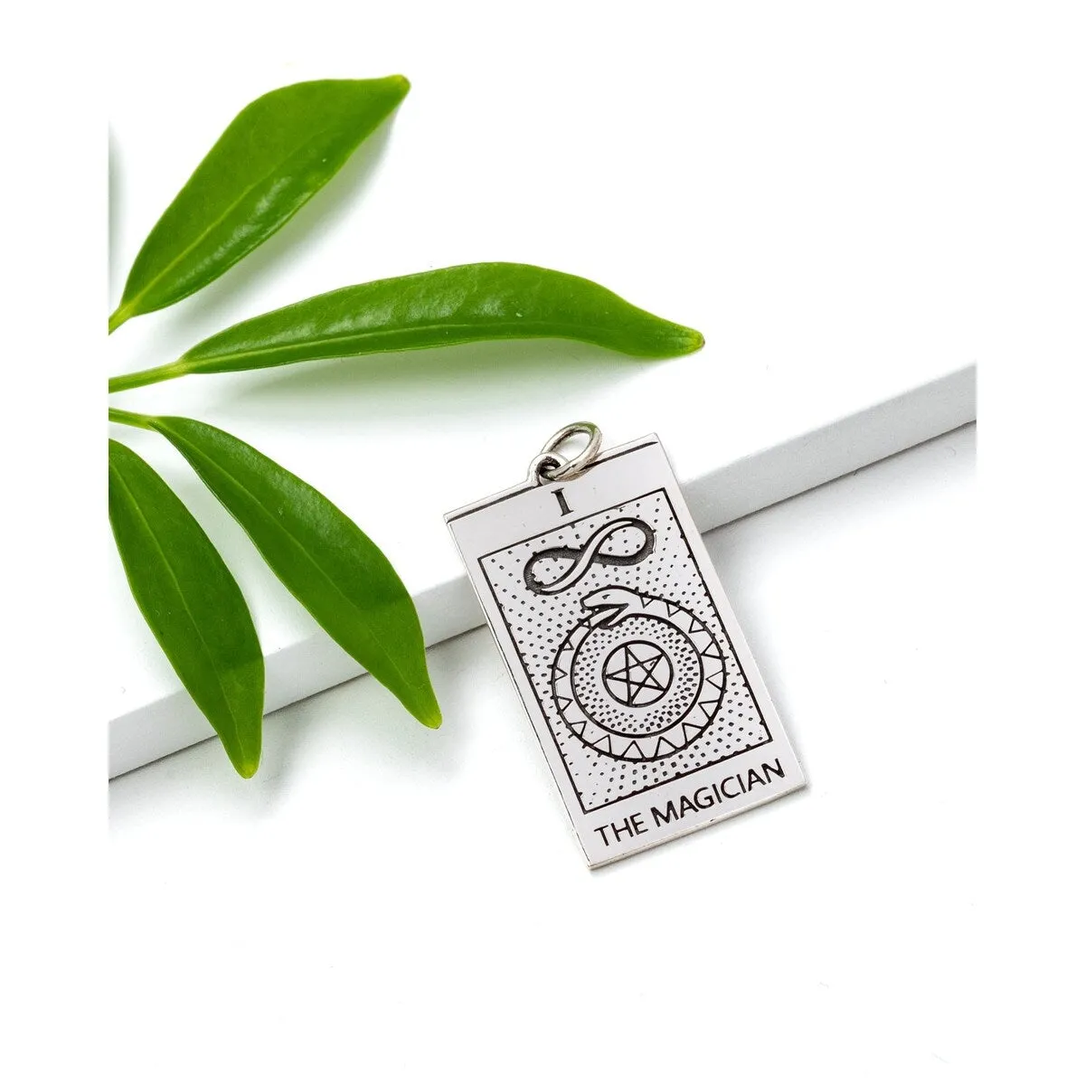 Sterling Silver Strength Lion Tarot Card Pendant sold by Zulily product image thumbnail 3