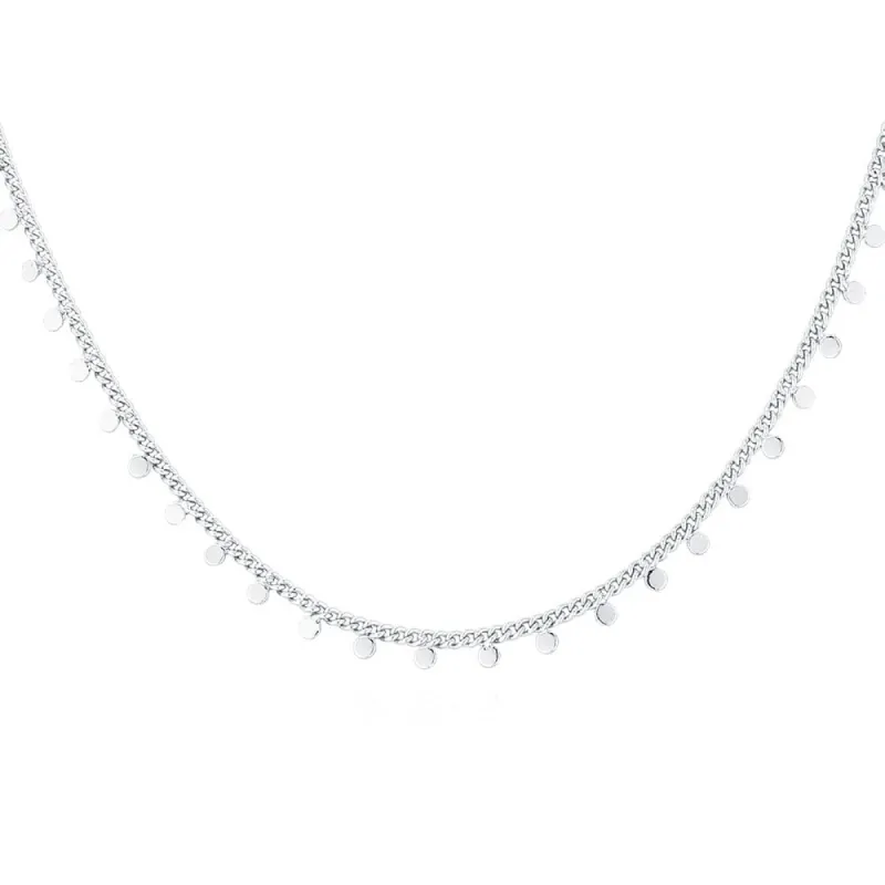 Dainty Silvertone Chain Necklace - White sold by Zulily