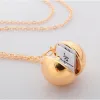 Goldtone Dome Locket Necklace - White sold by Zulily
