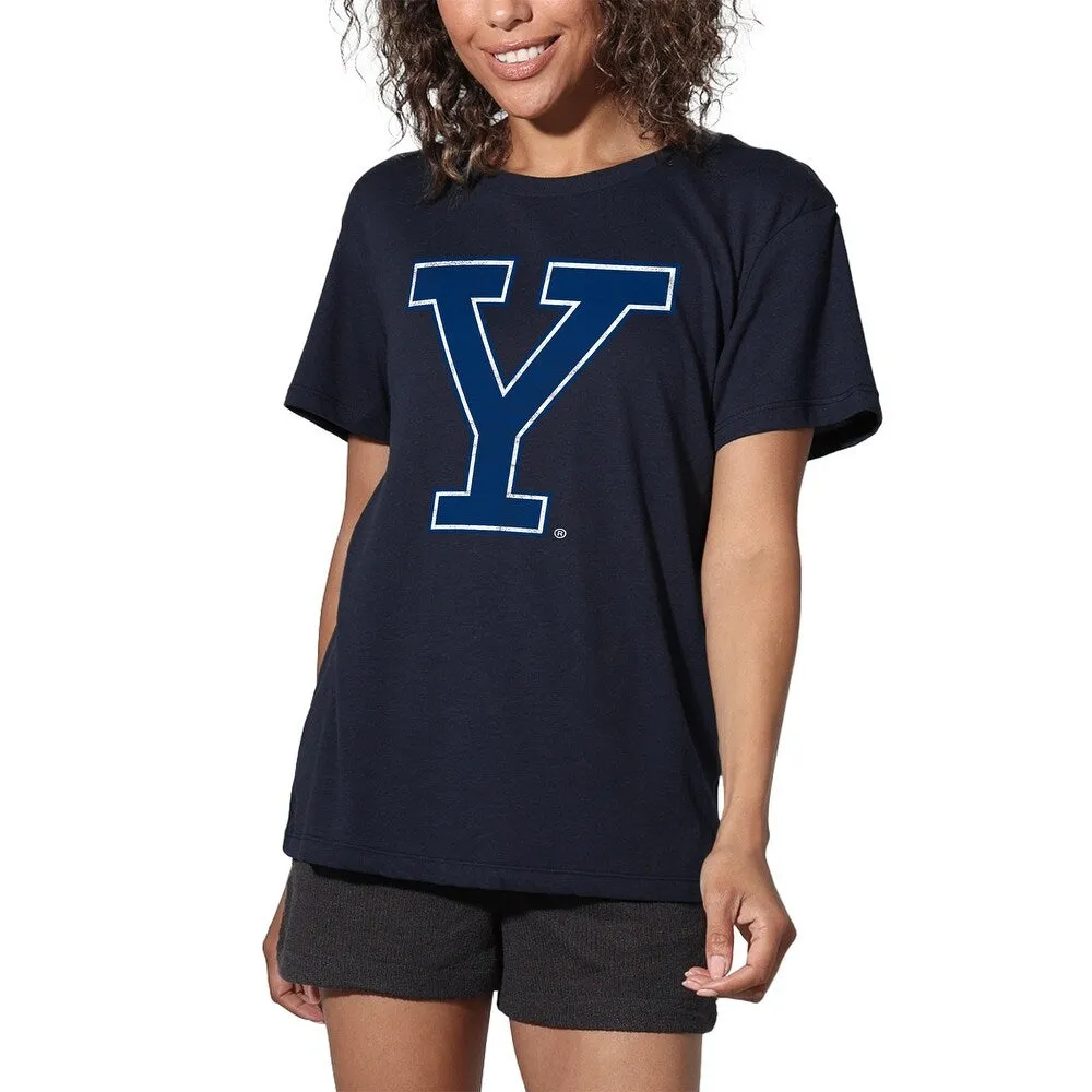 Yale University Distressed Primary Logo Women's Loose T Shirt sold by Zulily