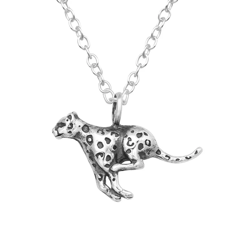 Sterling Silver Running Chita Pendant Necklace - White sold by Zulily