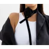Black Velvet Rose Choker Necklace - White sold by Zulily