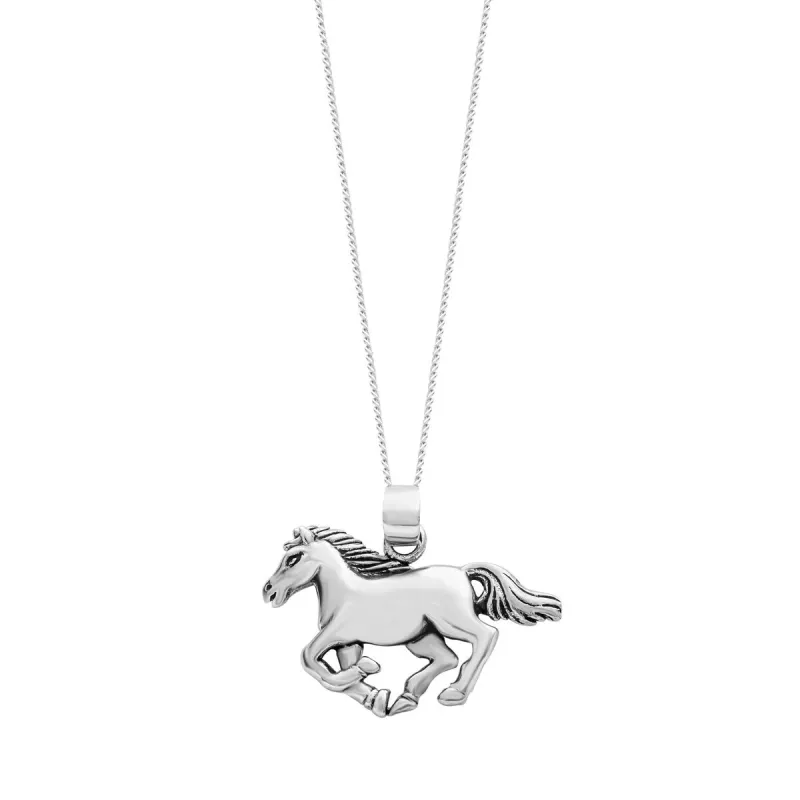Sterling Silver Running Home Pendant Necklace - White sold by Zulily