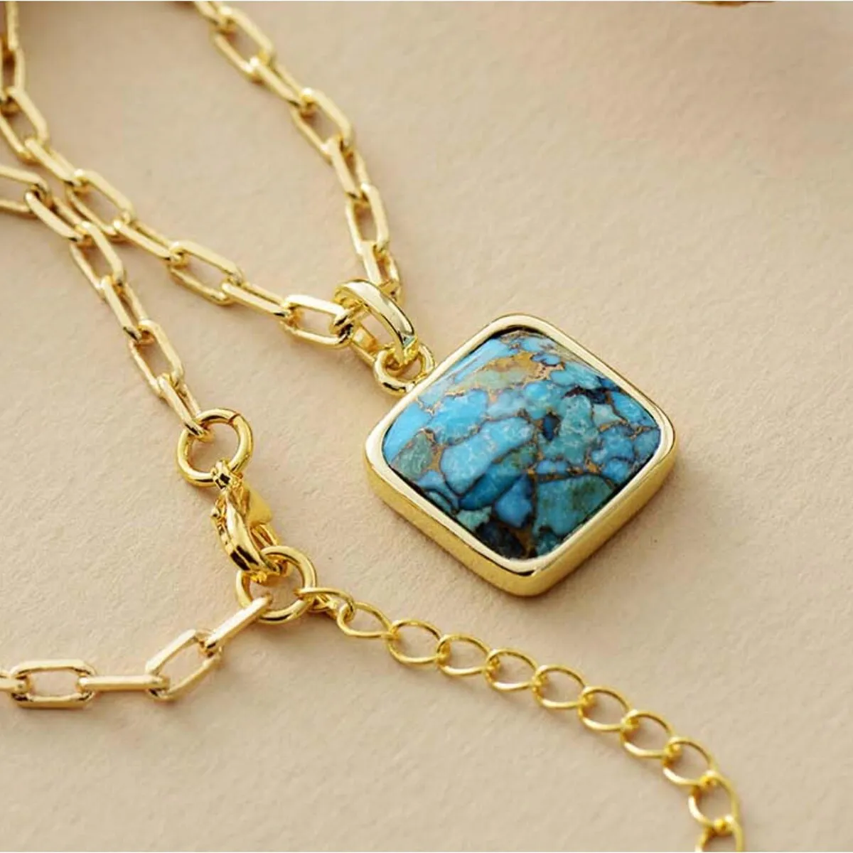 Howlite & Goldtone Pendant Necklace - White sold by Zulily product image thumbnail 2