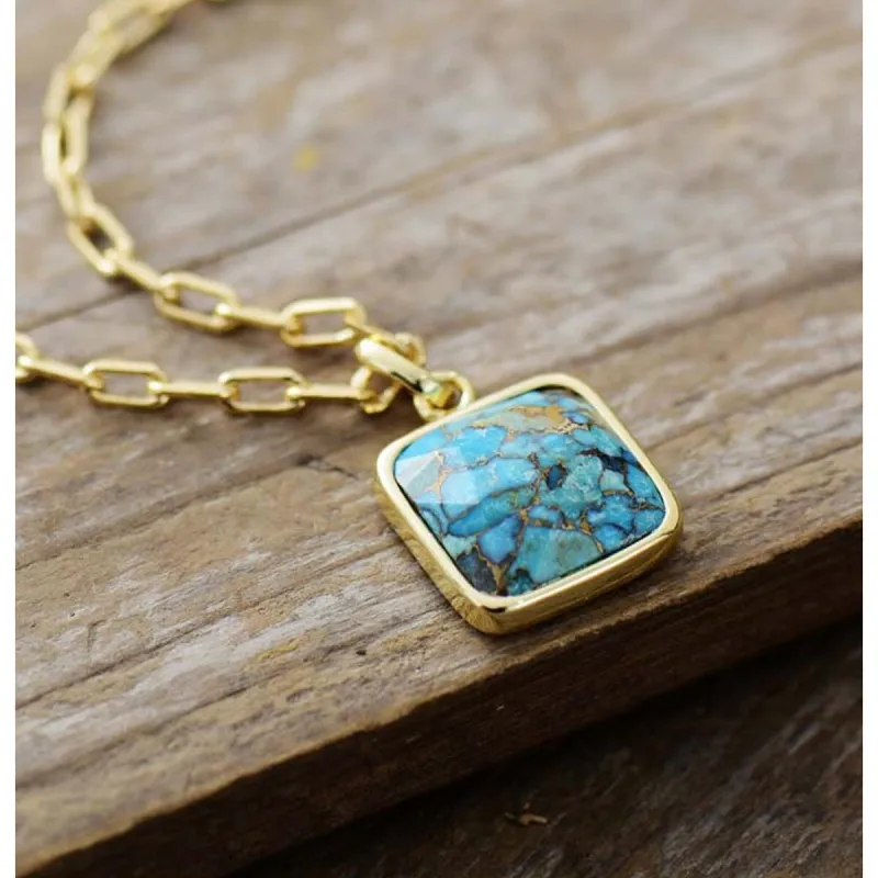 Howlite & Goldtone Pendant Necklace - White sold by Zulily