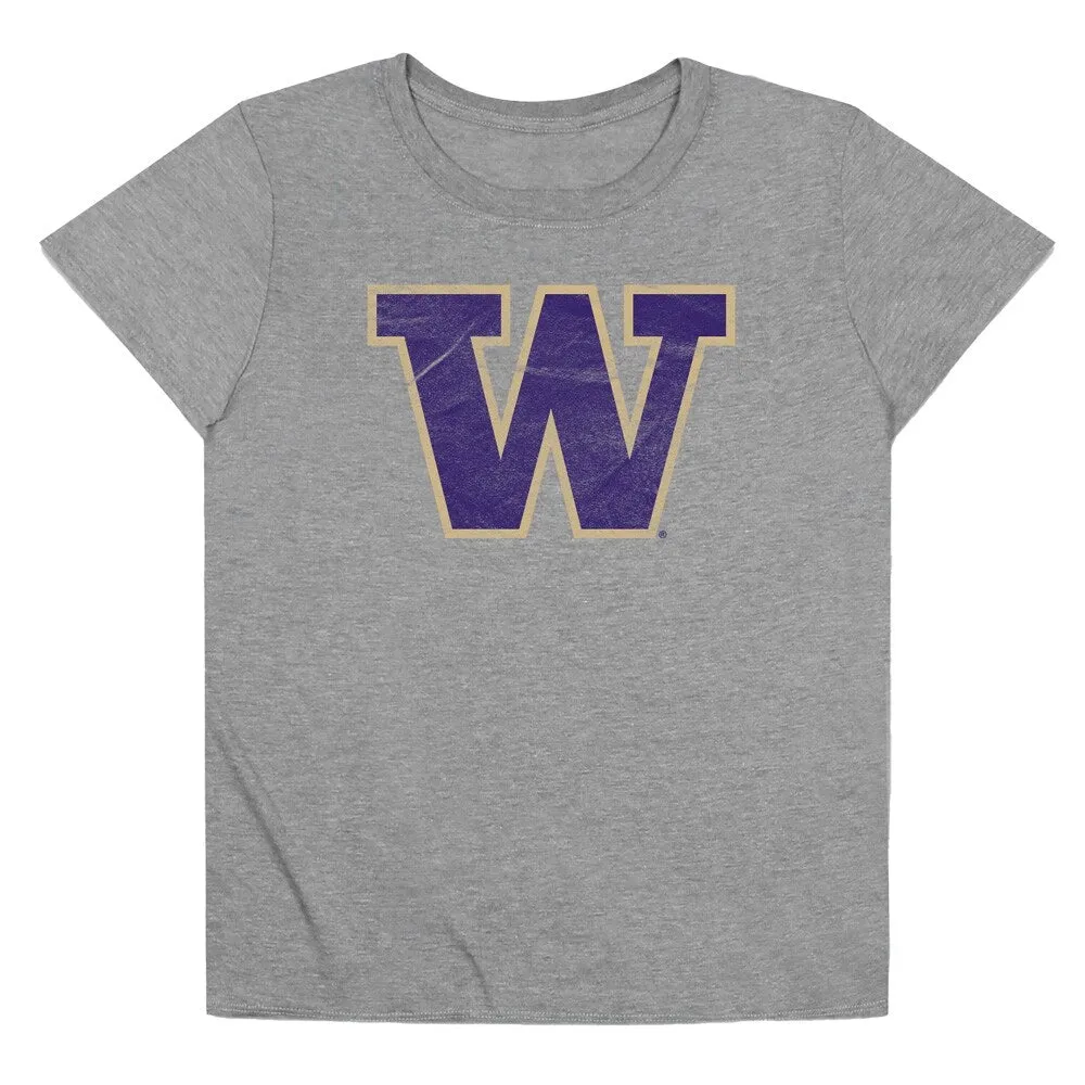 University of Washington Distressed Primary Logo Women's Loose T Shirt sold by Zulily product image thumbnail 4