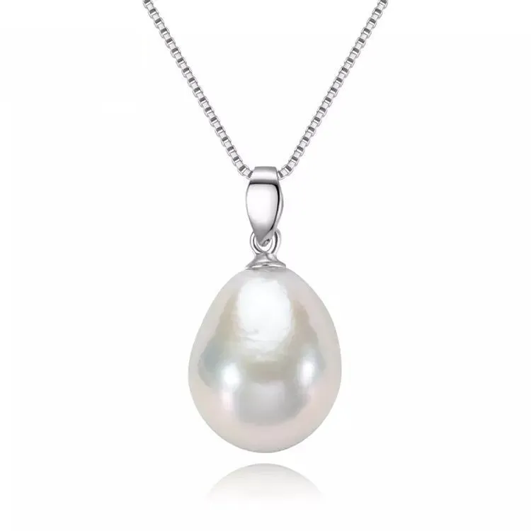 Cultured Pearl & Sterling Silver Baroque Pendant Necklace - White sold by Zulily