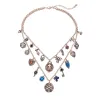 Goldtone Multi Colored Charmed Layered Necklace - White sold by Zulily