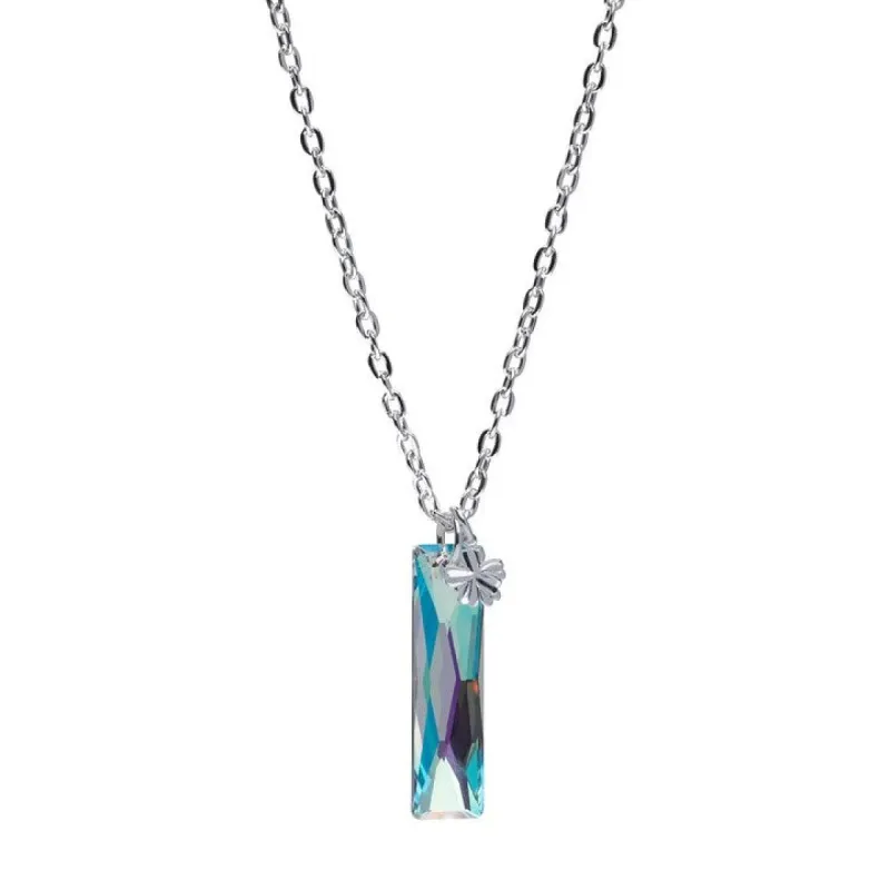 Blue Aurora Borealis Limited Edition Swarovski Crystal Pendant Necklace - White sold by Zulily