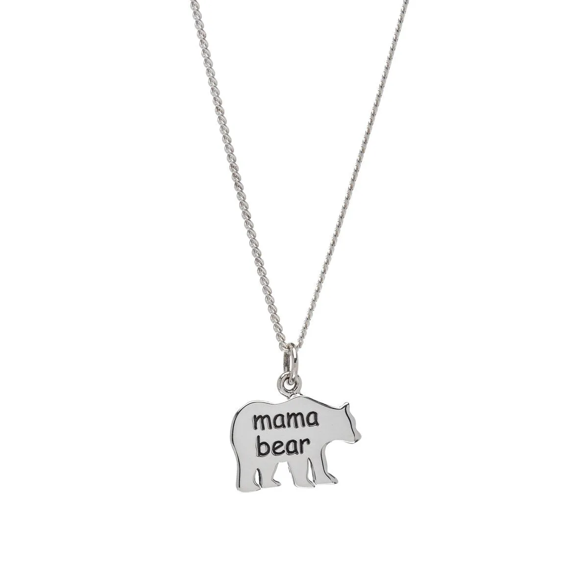 Sterling Silver 'mama bear' Pendant Necklace - White sold by Zulily