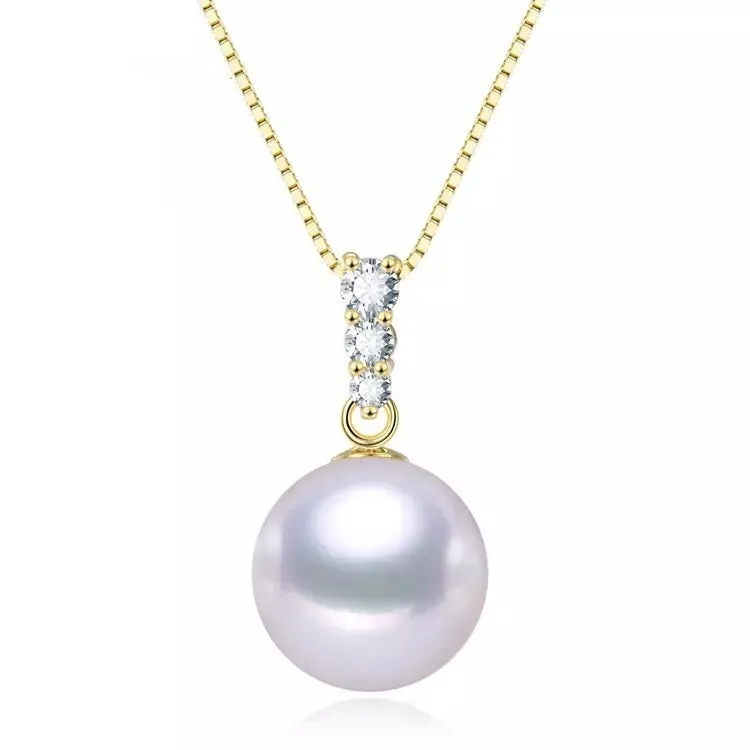 Freshwater Cultured Pearl & Cubic Zirconia Round Pendant Necklace - White sold by Zulily