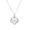 Sterling Silver Infinity Heart Pendant Necklace - White sold by Zulily