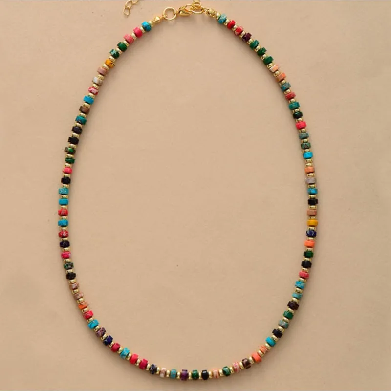 Goldtone Multi Colored Beaded Necklace - White sold by Zulily