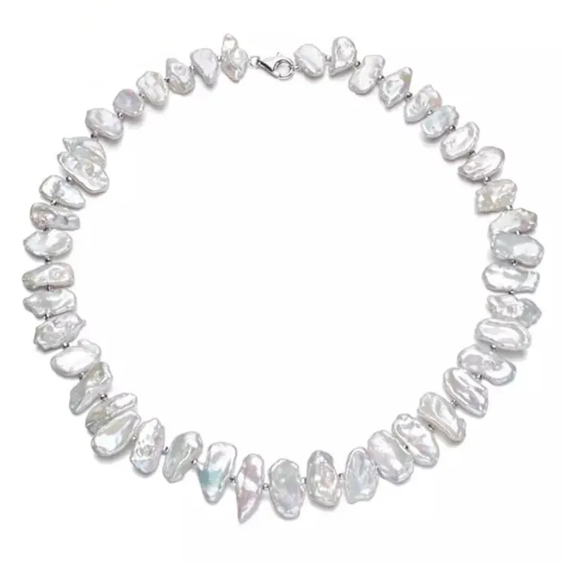 Freshwater Cultured Pearl & Sterling Silver Necklace - White sold by Zulily