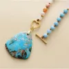 Natural Jasper & Gemstone Beaded Pendant Necklace - White sold by Zulily