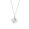 Sterling Silver Clover Leaf Pendant Necklace - White sold by Zulily