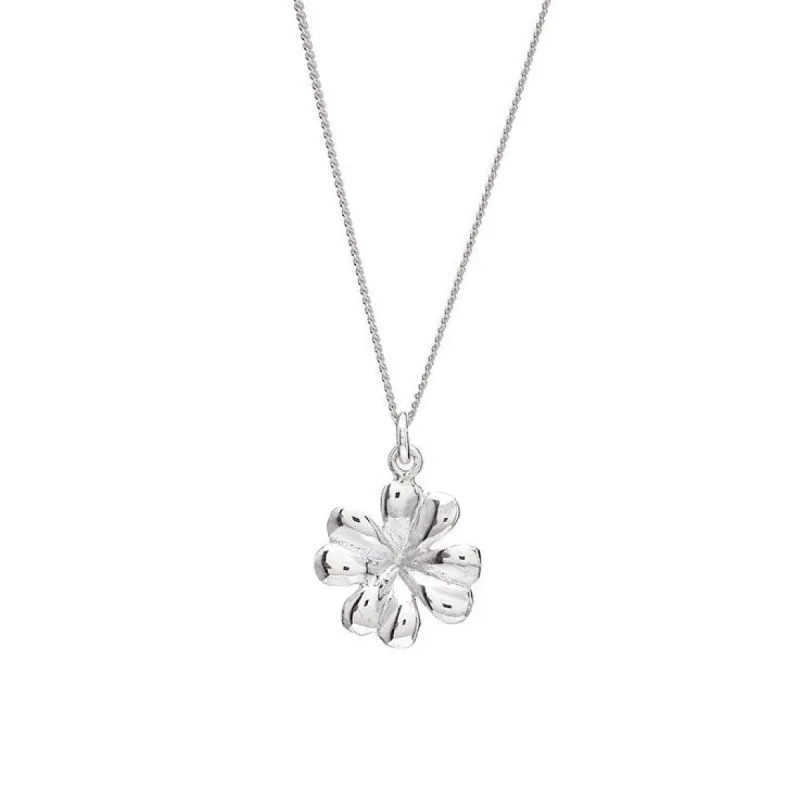 Sterling Silver Clover Leaf Pendant Necklace - White sold by Zulily