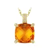 Goldtone Topaz Cubic Zirconia Pendant Necklace - White sold by Zulily