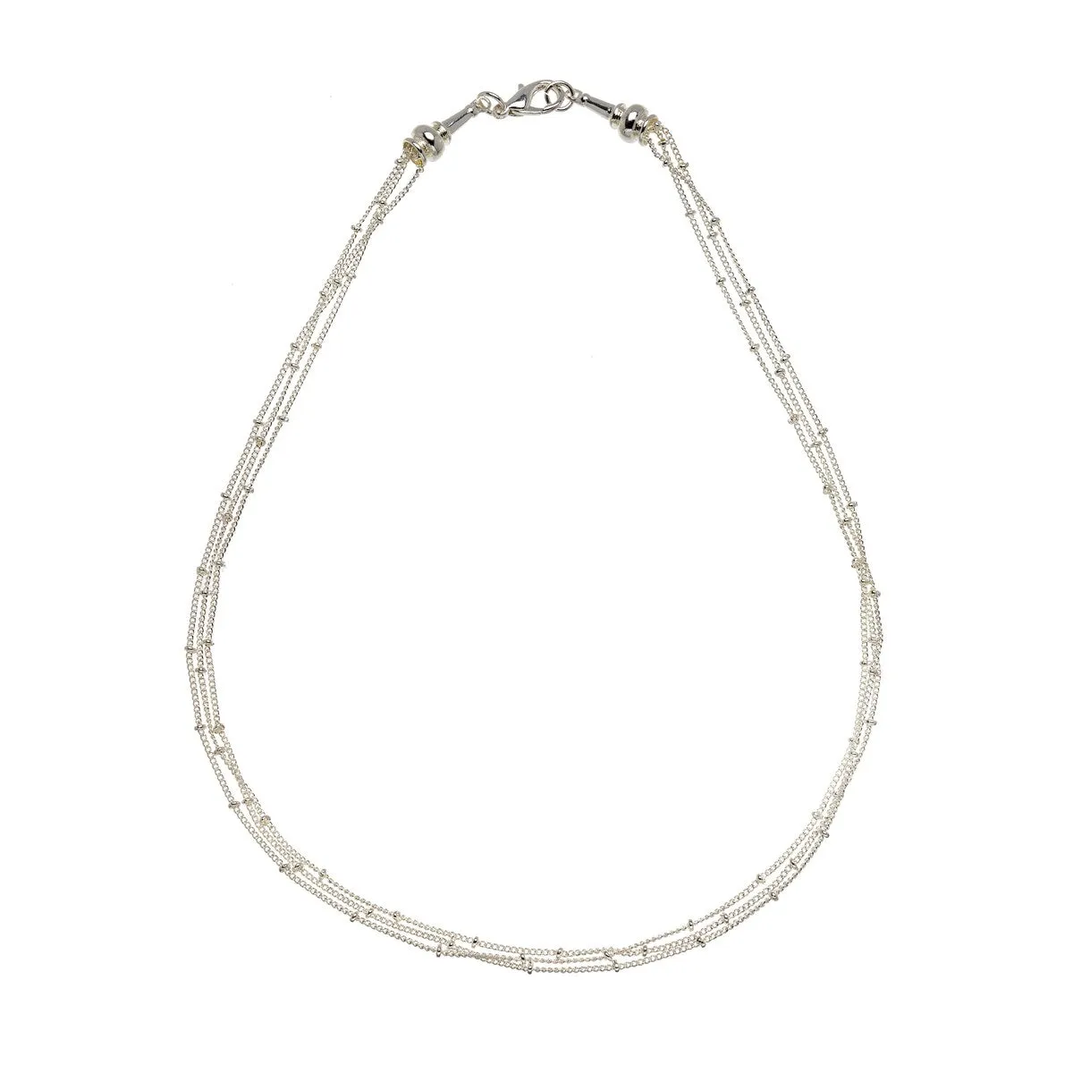 Silvertone Multi-strand Necklace - White sold by Zulily