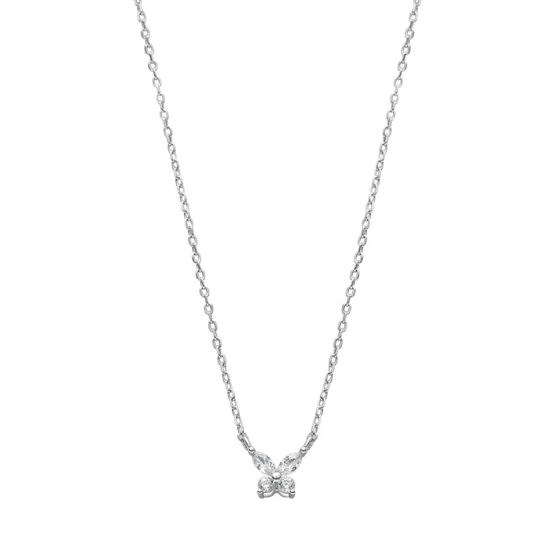 Sterling Silver Cubic Zirconia Butterfly Pendant Necklace sold by Zulily