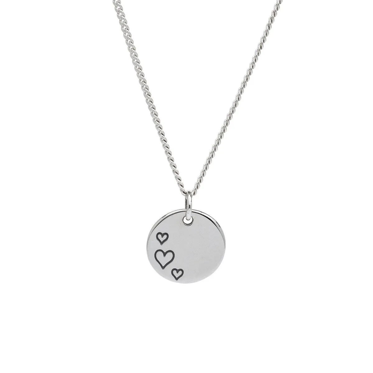 Sterling Silver Triple Heart Circular Pendant Necklace sold by Zulily