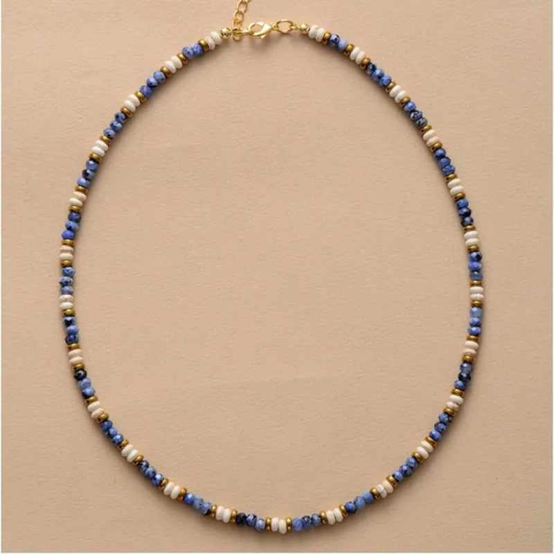 Howlite White Beaded Necklace sold by Zulily