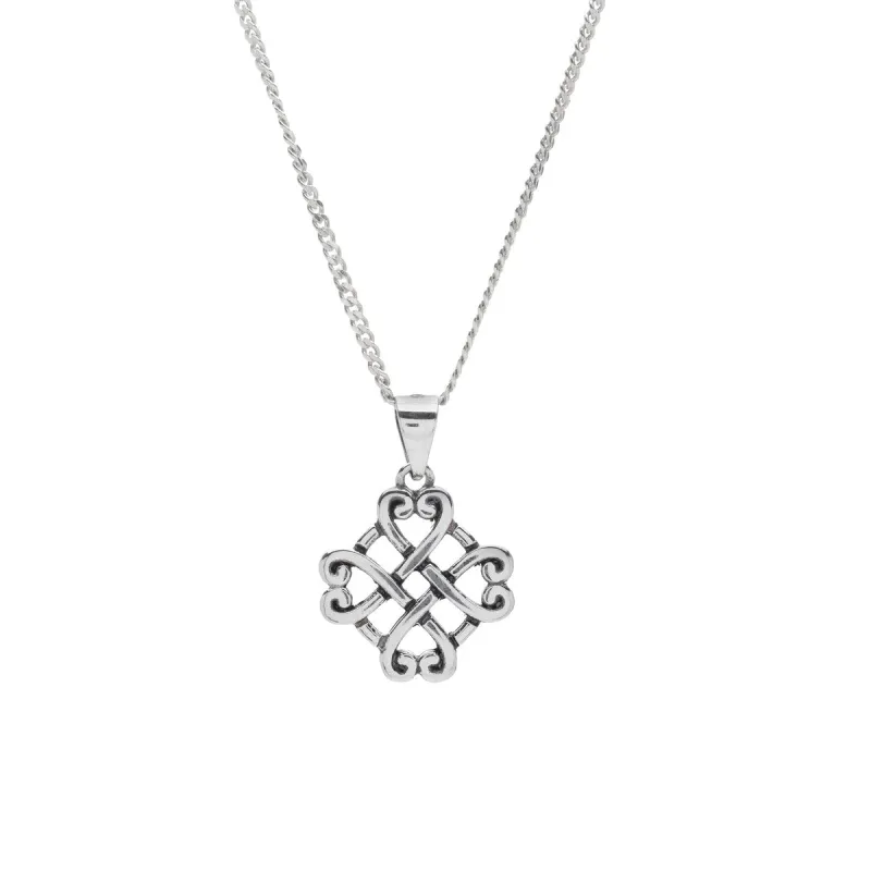 Sterling Silver Curved Celtic Pendant Necklace sold by Zulily