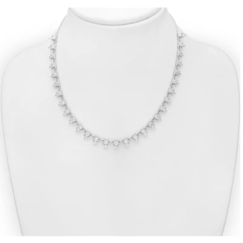Sterling Silver & Cubic Zirconia Teardrop Tennis Necklace - White sold by Zulily
