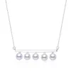 Sterling Silver Bar & White Freshwater Pearl Necklace sold by Zulily