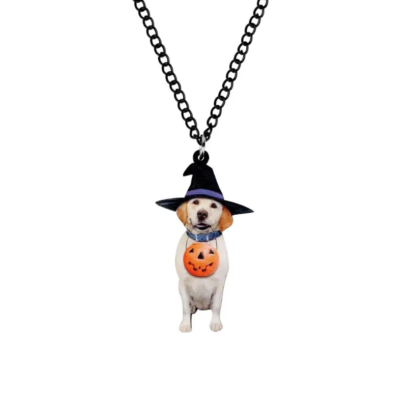 Trick Or Treating Dog Pendant Necklace - White sold by Zulily