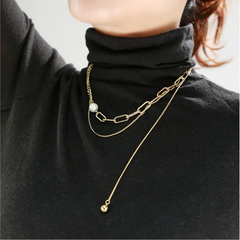 Imitation Pearl Goldtone Cable Chain Necklace - White sold by Zulily