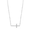 Cubic Zirconia & Sterling Silver Pave Cross Pendant Necklace - White sold by Zulily