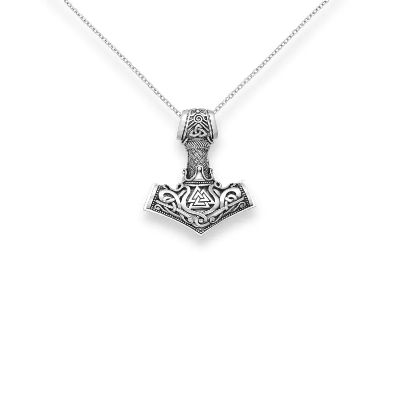 Sterling Silver Oxidized Celtic & Valknut Anchor Pendant Necklace1 - White sold by Zulily