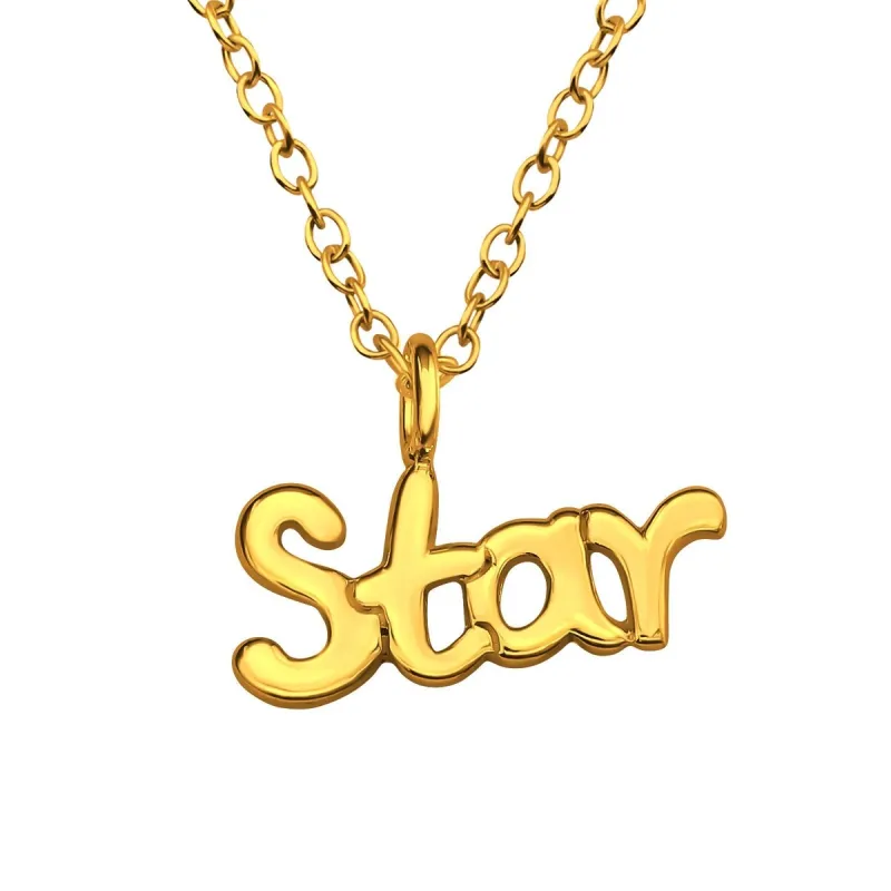 Sterling Silver 'Star' Pendant Necklace - White sold by Zulily