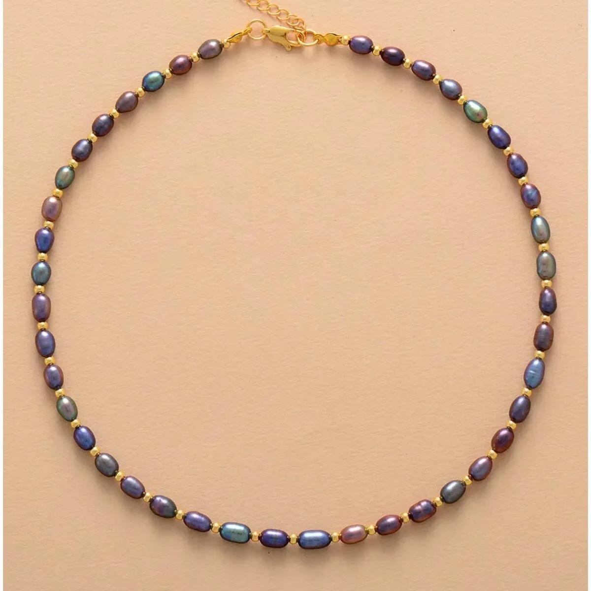 Grey Multi Colored Freshwater Pearl Choker Necklace - White sold by Zulily