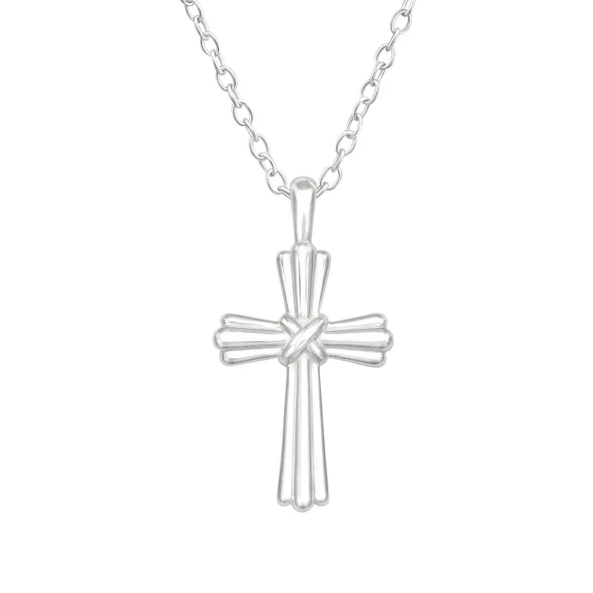 Sterling Silver Dainty Cross Pendant Necklace - Ag Sterling - White sold by Zulily