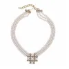 Imitation Pearl Multi Strand Necklace - White sold by Zulily