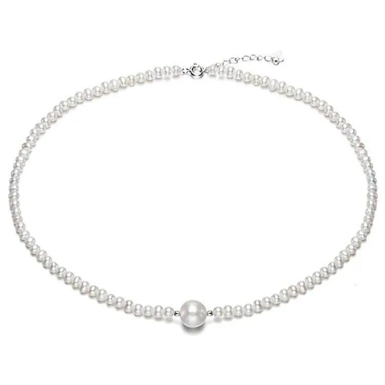 Dainty White Freshwater Pearl Collar Necklace sold by Zulily