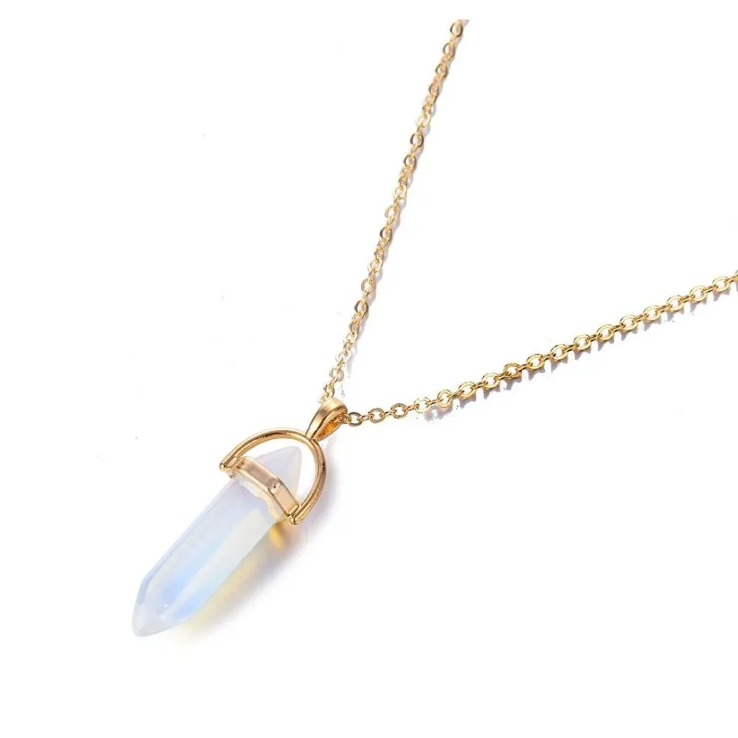 White Prism Crystal Pendant Necklace sold by Zulily