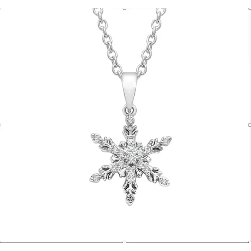 Clear Swarovski Crystal Snowflake Necklace - White sold by Zulily