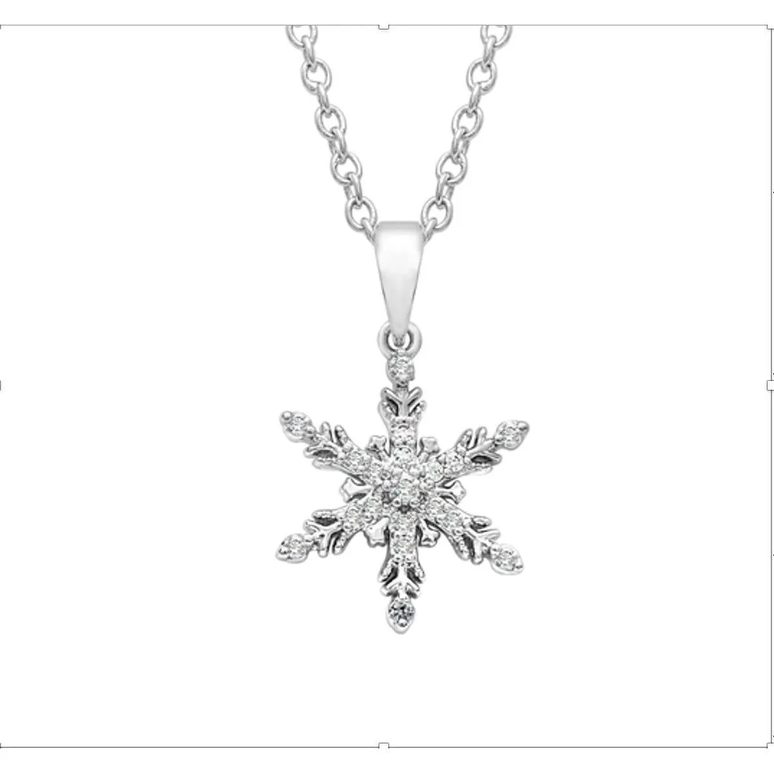 Clear Swarovski Crystal Snowflake Necklace - White sold by Zulily