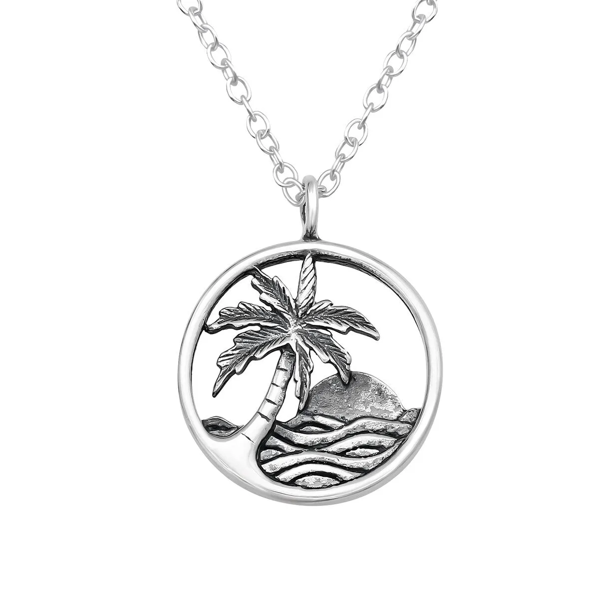 Sterling Silver Ocean Circle Pendant Necklace - Ag Sterling sold by Zulily