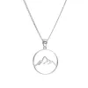 Sterling Silver Open Mountain Pendant Necklace - White sold by Zulily