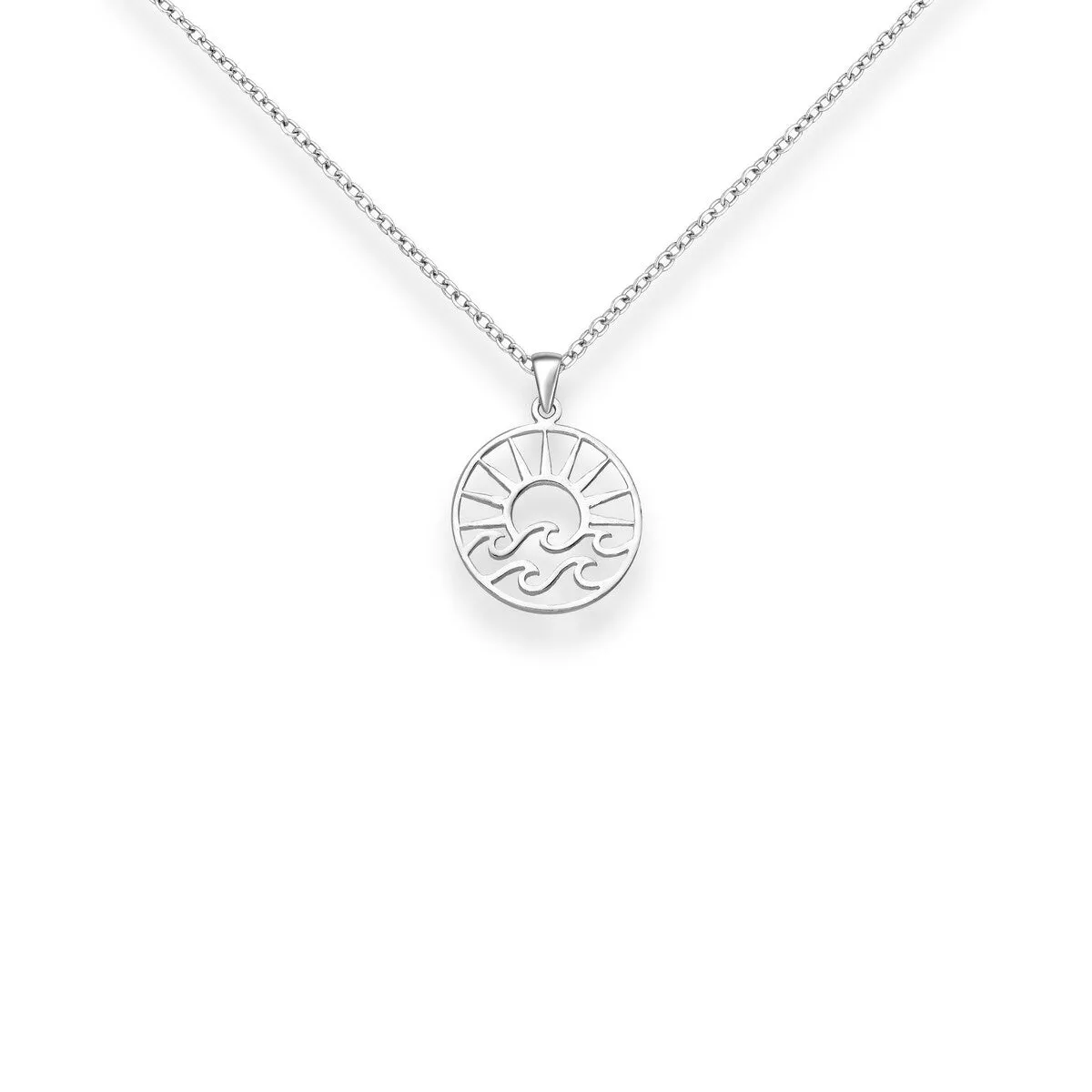 Sterling Silver Sun & Wave Pen199dant - White sold by Zulily