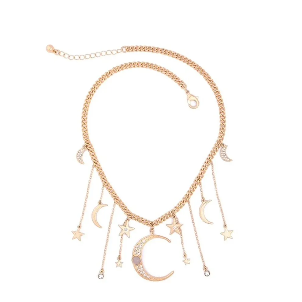 Goldtone Celestial Statement Necklace - White sold by Zulily