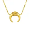 Sterling Silver 18k Gold-Plated Bull Horn Pendant Necklace - White sold by Zulily